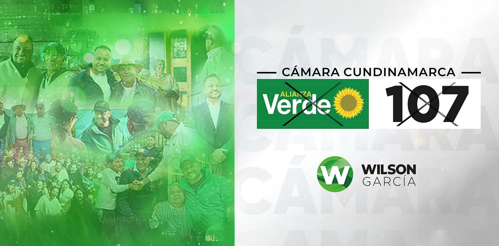 Wilson García. Es con hechos. Cámara Cundinamarca. Alianza Verde 107